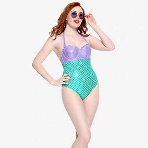 DISNEY Ariel Mermaid XS One Piece Swimsuit NWOT
